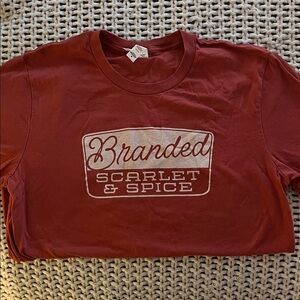 Branded Scarlet & Spice Tee